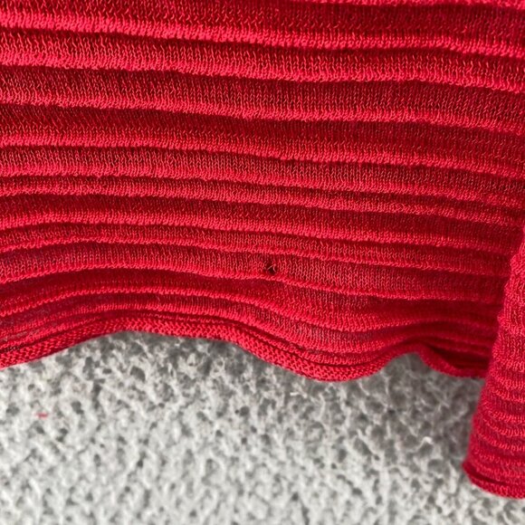 Chicos Sweater Womens 2 US Large Red Travelers Longline Cardigan Knit Stretch* - Picture 5 of 11